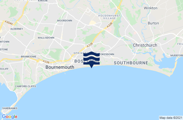 Mapa de mareas Boscombe Pier, United Kingdom
