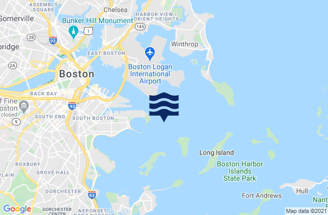 Mapa de mareas Boston Channel Light No.5, United States