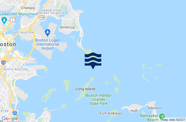 Mapa de mareas Boston Harbor (Deer Island Light), United States