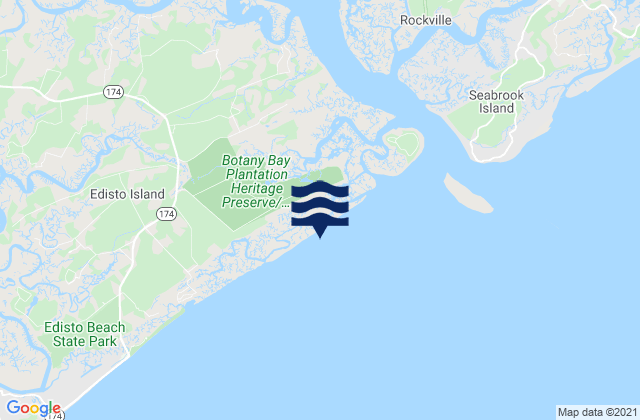 Mapa de mareas Botany Bay Island, United States