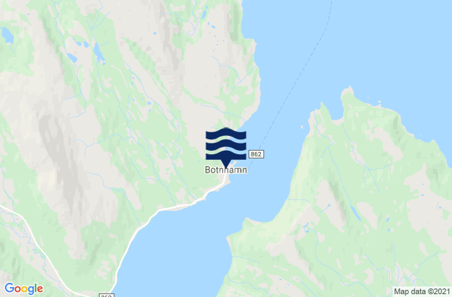 Mapa de mareas Botnhamn, Norway