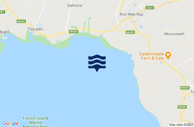 Mapa de mareas Bouchier Channel, Australia