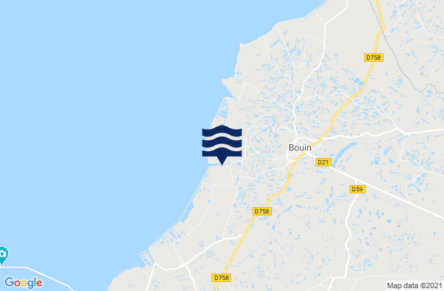 Mapa de mareas Bouin, France
