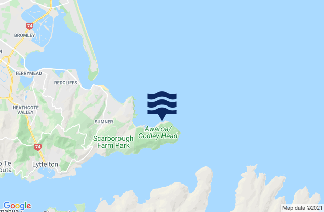 Mapa de mareas Boulder Bay, New Zealand