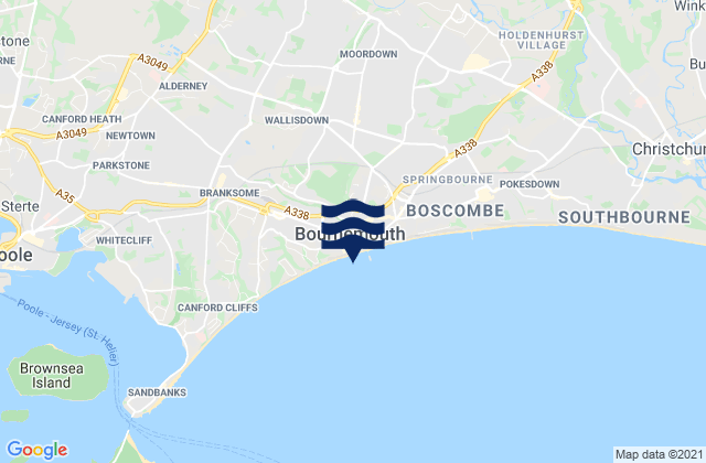 Mapa de mareas Bournemouth, United Kingdom