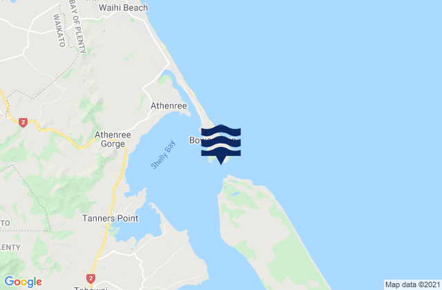 Mapa de mareas Bowentown - Katikati Entrance, New Zealand