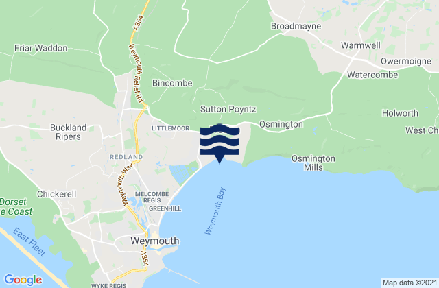 Mapa de mareas Bowleaze Cove Beach, United Kingdom