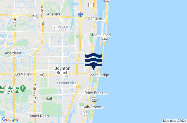 Mapa de mareas Boynton Beach, United States