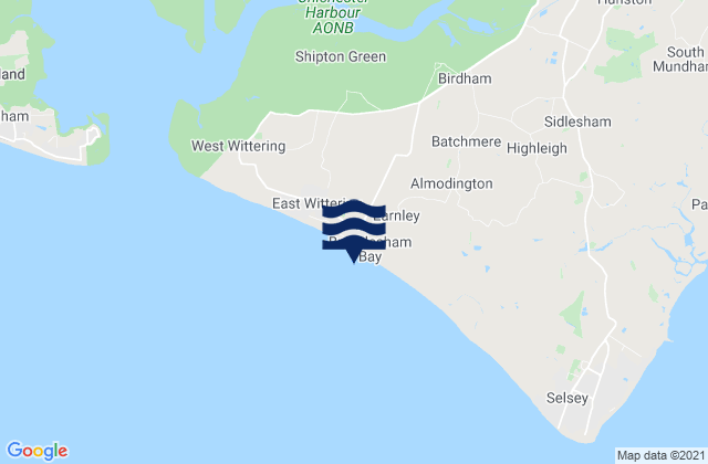 Mapa de mareas Bracklesham Bay Beach, United Kingdom