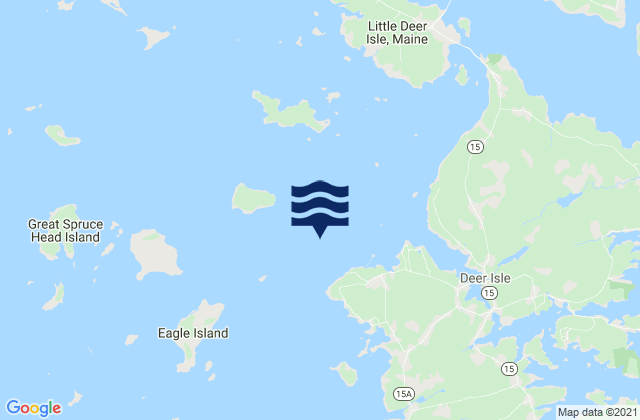 Mapa de mareas Bradbury Island ESE of, United States
