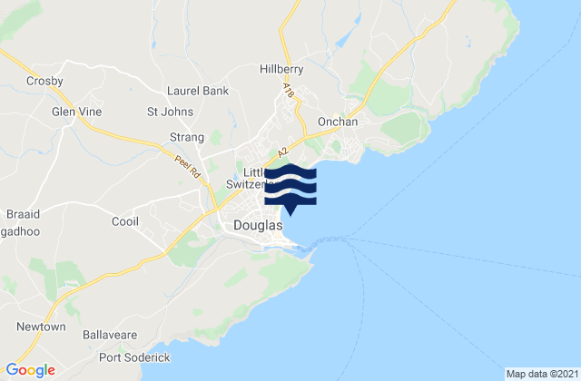 Mapa de mareas Braddan, Isle of Man