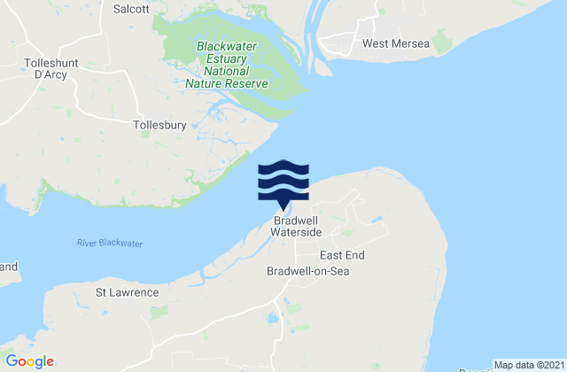 Mapa de mareas Bradwell Waterside, United Kingdom