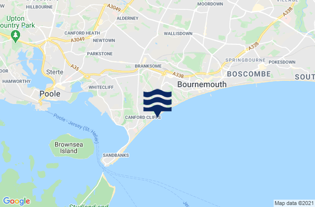 Mapa de mareas Branksome, United Kingdom