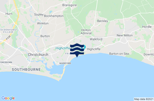 Mapa de mareas Bransgore, United Kingdom