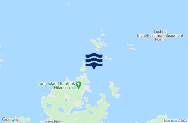 Mapa de mareas Bread Box Island, Canada
