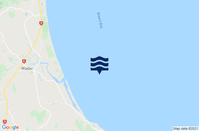 Mapa de mareas Bream Bay, New Zealand