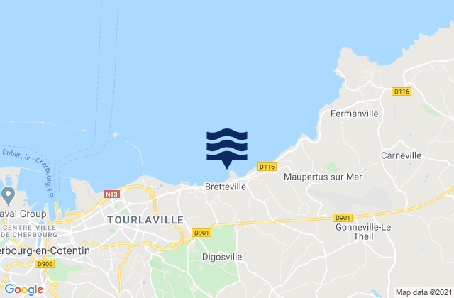Mapa de mareas Bretteville, France