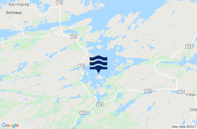 Mapa de mareas Brevik, Norway
