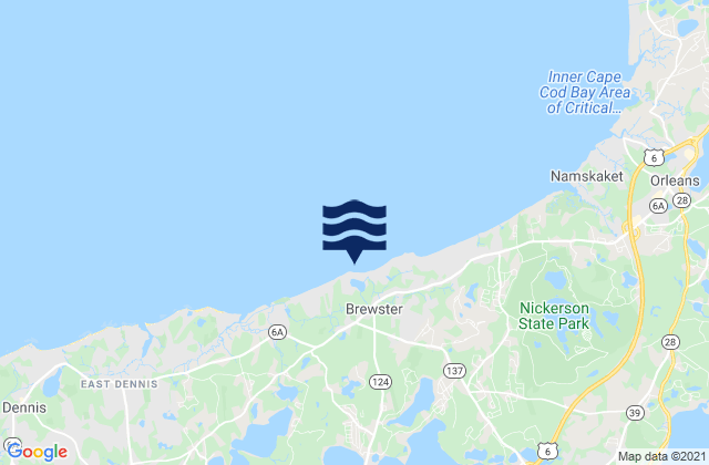 Mapa de mareas Brewster, United States