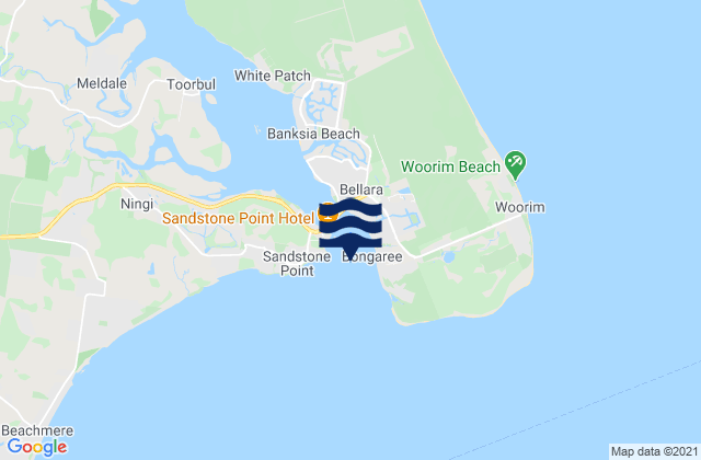 Mapa de mareas Bribie Island, Australia