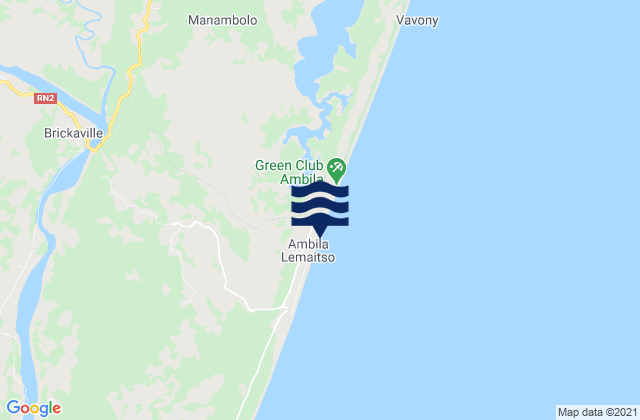 Mapa de mareas Brickaville, Madagascar