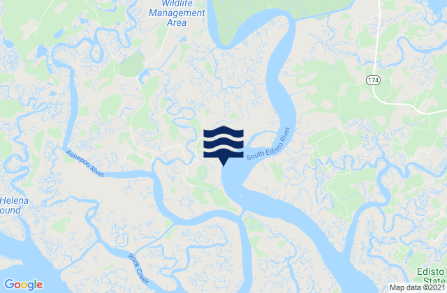 Mapa de mareas Brickyard Ferry (Swing Bridge), United States
