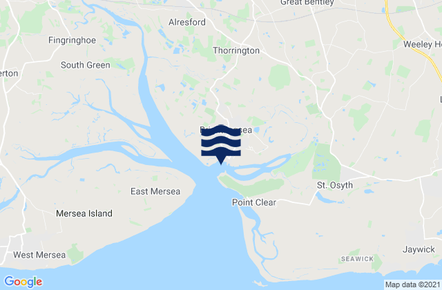 Mapa de mareas Brightlingsea Beach, United Kingdom