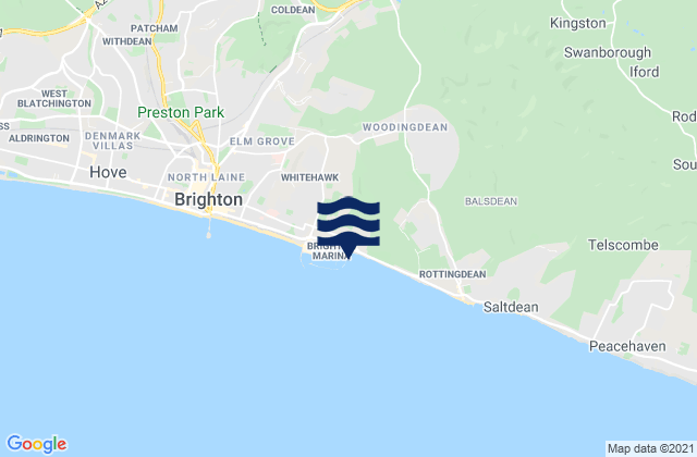 Mapa de mareas Brighton - Marina, United Kingdom