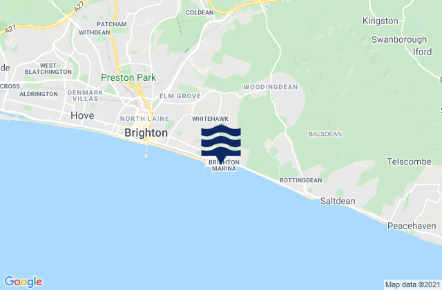 Mapa de mareas Brighton Marina, United Kingdom