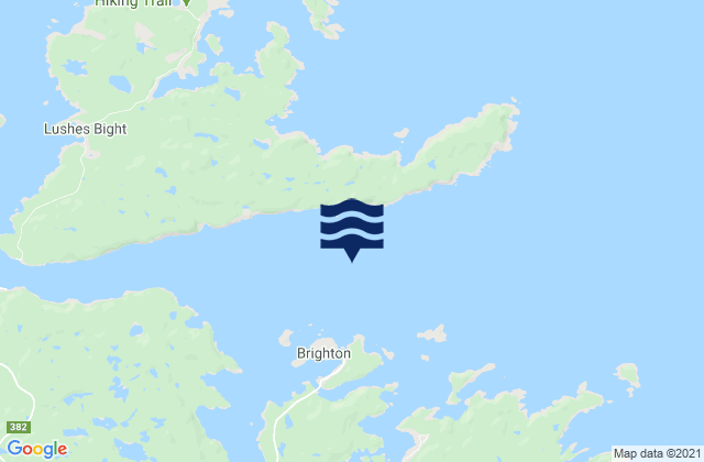 Mapa de mareas Brighton Tickle Island, Canada