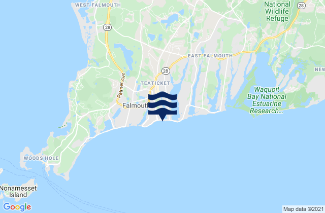 Mapa de mareas Bristol Beach, United States