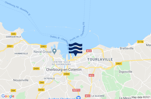 Mapa de mareas Brix, France