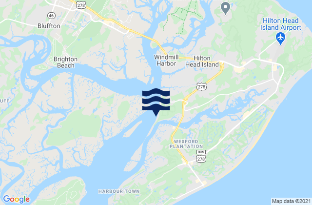 Mapa de mareas Broad Creek (Hilton Head Island), United States