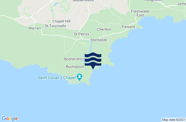 Mapa de mareas Broad Haven South Beach, United Kingdom