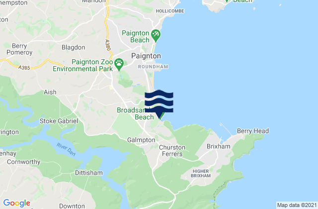 Mapa de mareas Broadsands Beach, United Kingdom