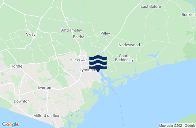 Mapa de mareas Brockenhurst, United Kingdom