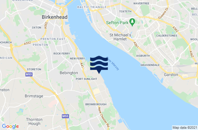 Mapa de mareas Bromborough, United Kingdom