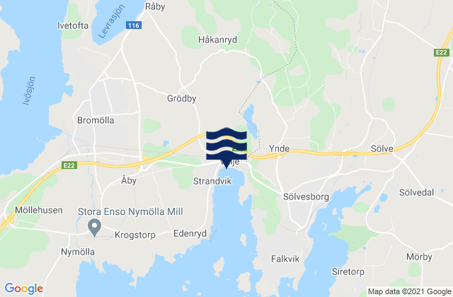 Mapa de mareas Bromölla Kommun, Sweden
