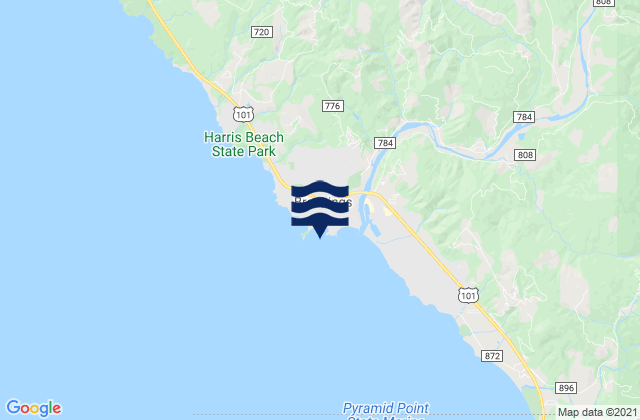Mapa de mareas Brookings Chetco Cove, United States