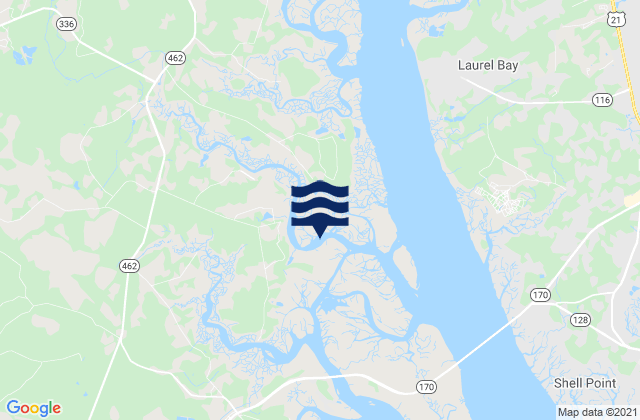 Mapa de mareas Broughton Point Hazzard Creek, United States