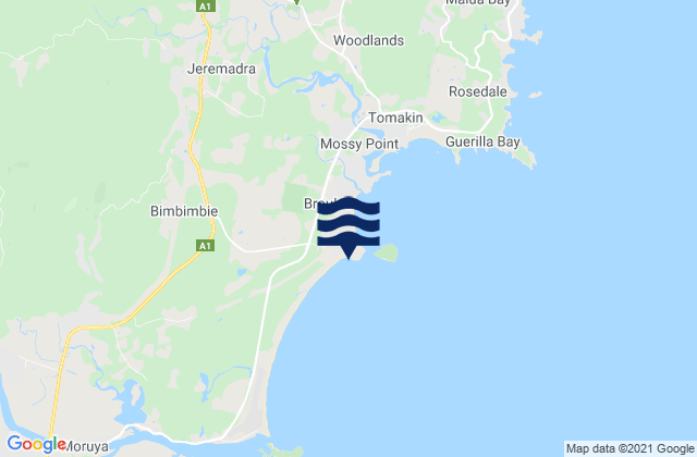 Mapa de mareas Broulee, Australia