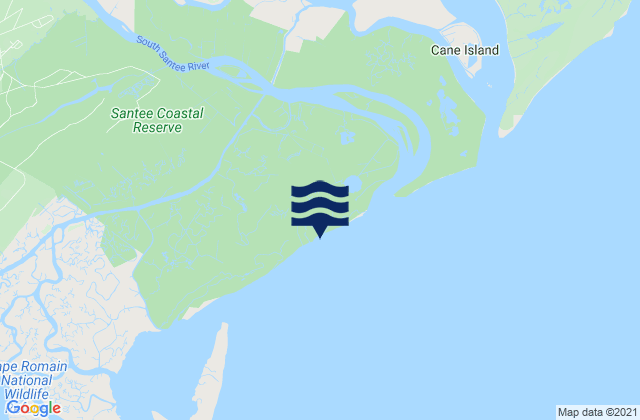 Mapa de mareas Brown Island South Santee River, United States