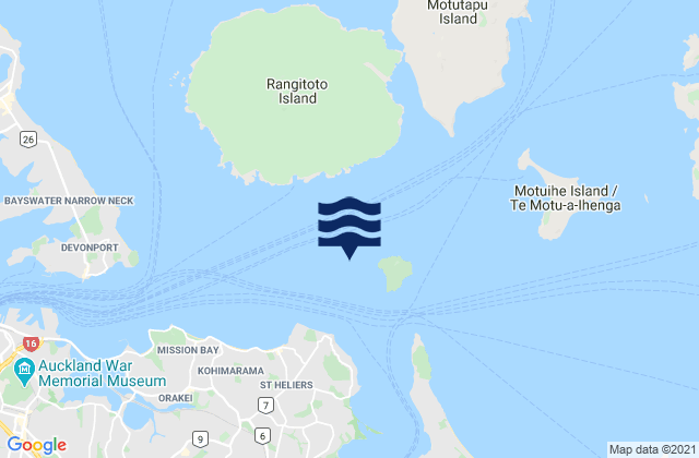 Mapa de mareas Browns Island (Motukorea), New Zealand