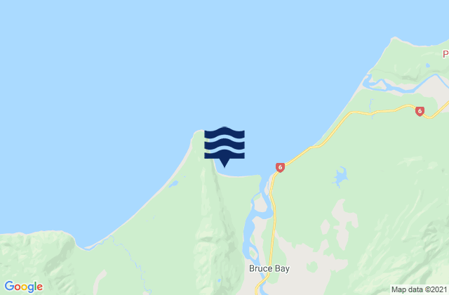 Mapa de mareas Bruce Bay, New Zealand