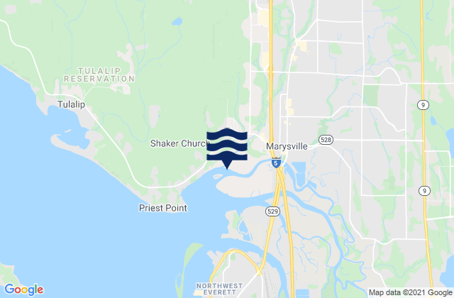 Mapa de mareas Bryant, United States