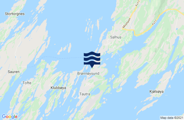 Mapa de mareas Brønnøysund, Norway