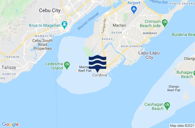 Mapa de mareas Buagsong, Philippines