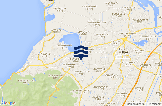 Mapa de mareas Buan-gun, South Korea