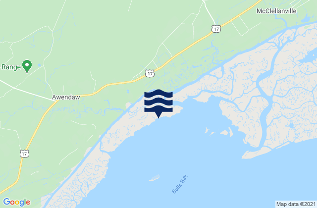 Mapa de mareas Buck Hall (Awendaw Creek), United States