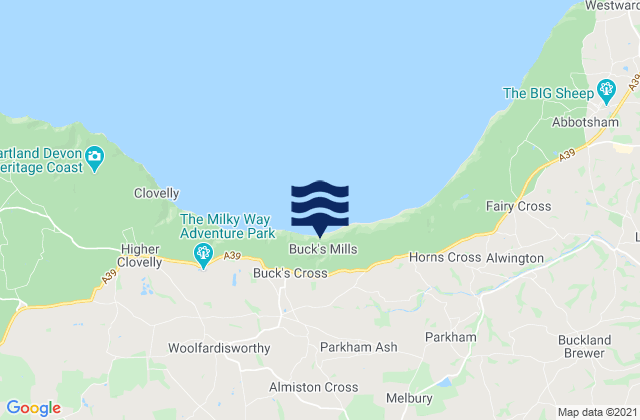 Mapa de mareas Bucks Mills, United Kingdom